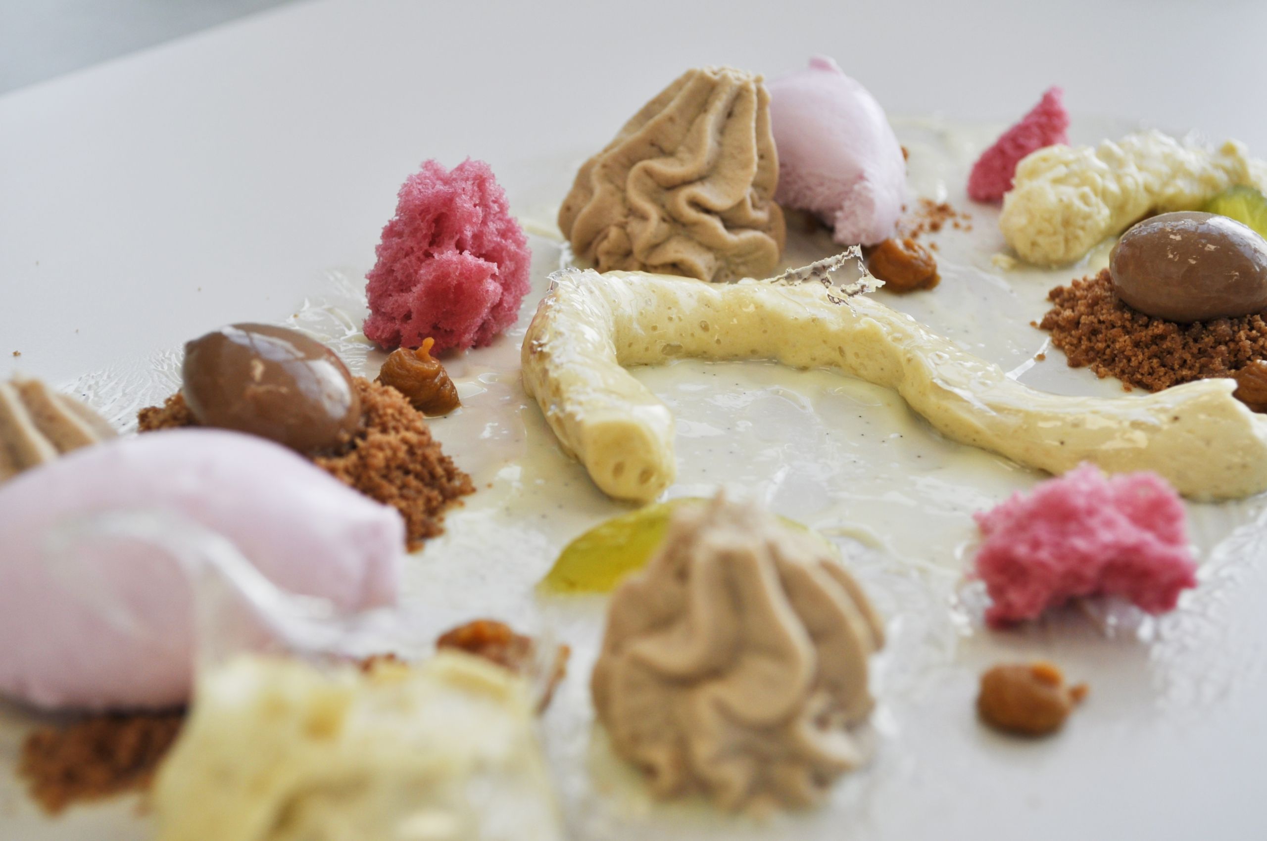 Banana split en texturas