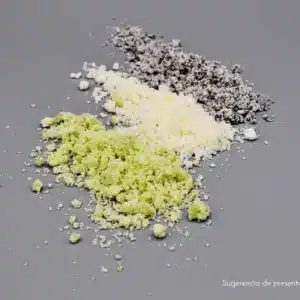 una tierra de tres colores elaborada con maltodextrina