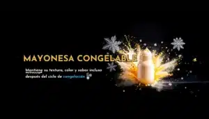 un anuncio publicitando que la mayonesa de puede congelar