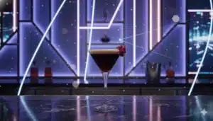 un coctel molecular en la barra de un bar