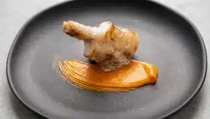 Rape con crema montada de pimiento najerano